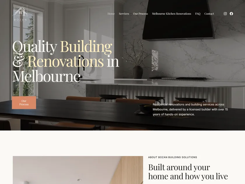 The BB Solution website, designed and built by KY Web