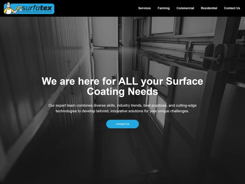 The Surfatex website, designed and built by KY Web