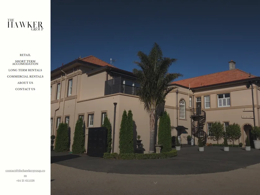 The The Hawker Group website, designed and built by KY Web