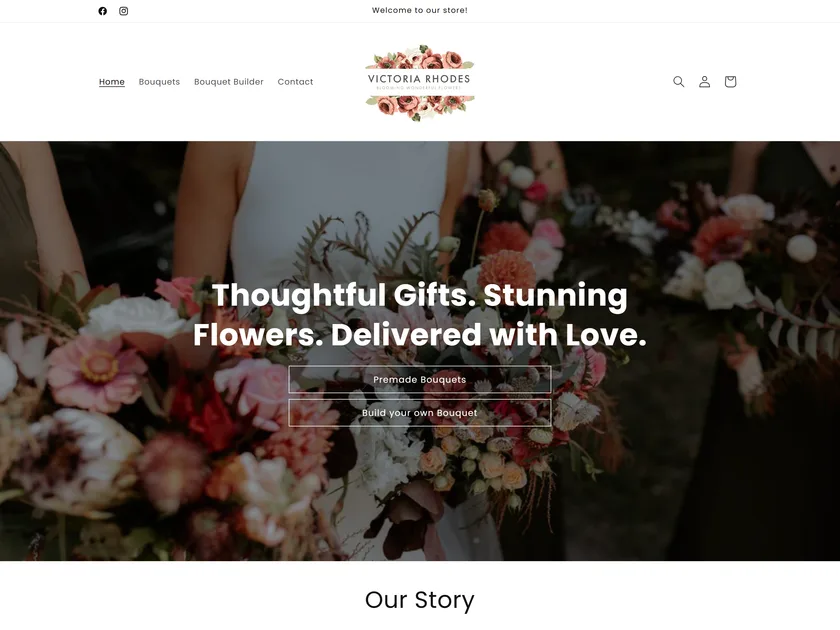 Victoria Rhodes Flowers website